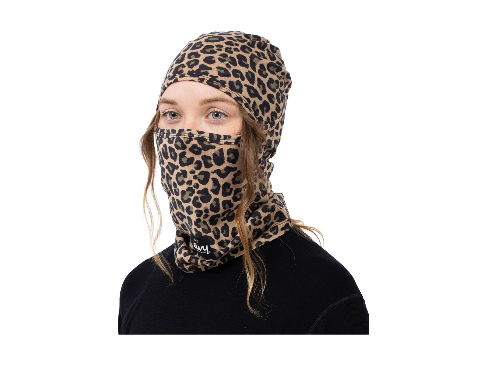 Eivy Hinge Merino Wool Balaclava, leopard - Bild 2