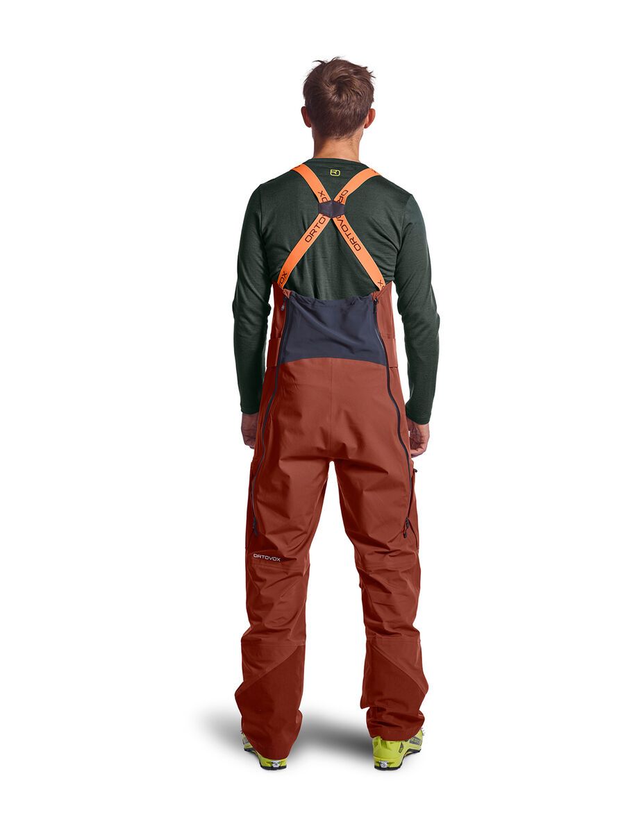 Ortovox 3L Deep Shell Bib Pants M, clay orange - Bild 7