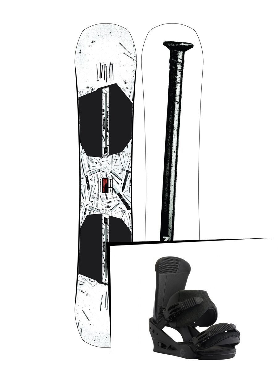 Set: Burton Name Dropper 2019 + Burton Custom black matte - Bild 1