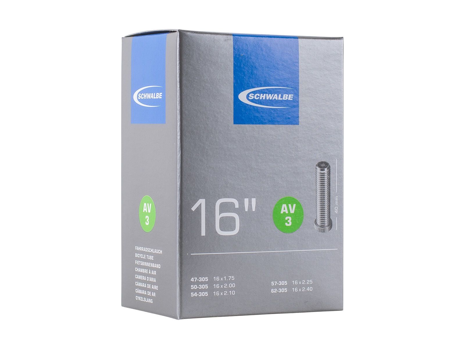 Schwalbe Schlauch AV 3 - 16 x 1.75-2.40 - Bild 1