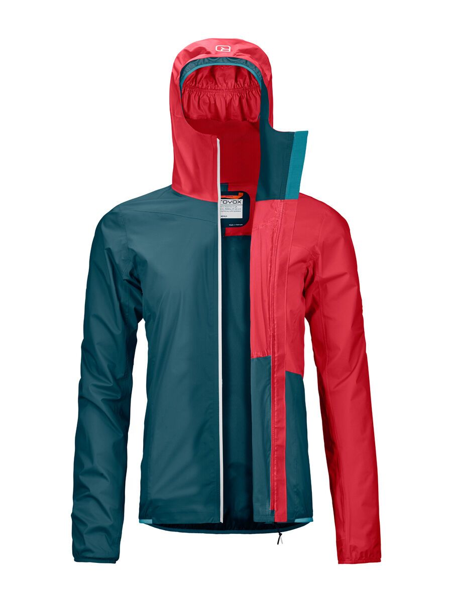 Ortovox Merino Hardshell Light 2.5l Civetta Jacket W, mid aqua - Bild 2