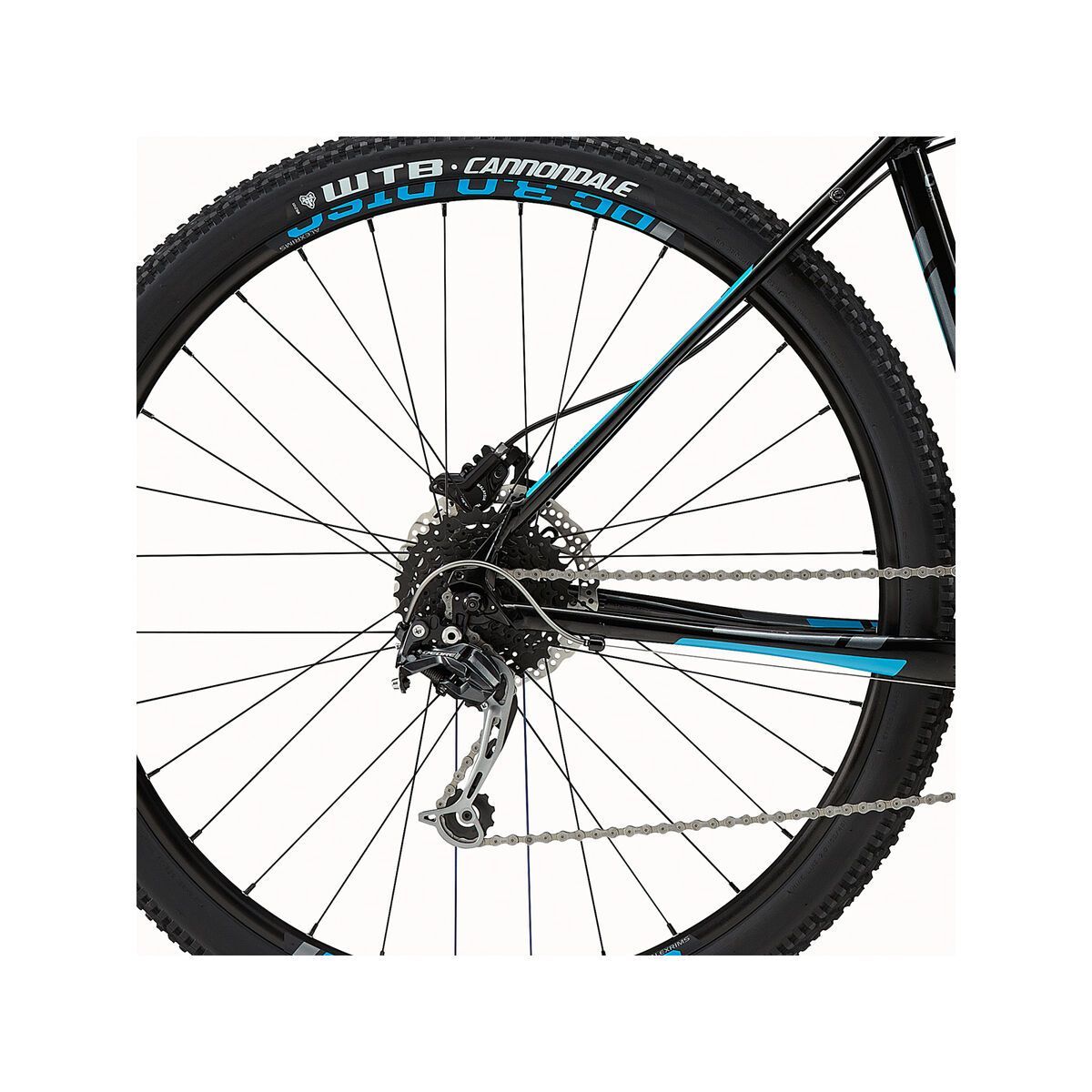 Cannondale Trail 27.5 3, jet black with ultra blue, charcoal gray, gloss - Bild 4