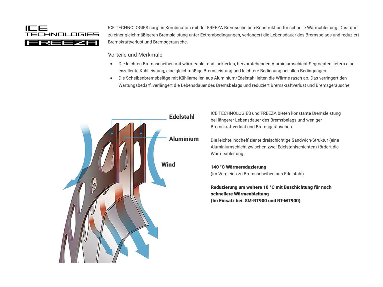 Shimano RT-MT900 Bremsscheibe Ice-Tech Freeza Center Lock - 203 mm / Magnet-Lockring - Bild 2