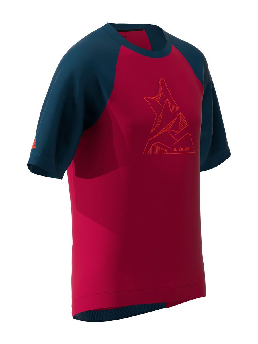 Zimtstern PureFlowz Shirt SS Men, jester red/french navy - Bild 3
