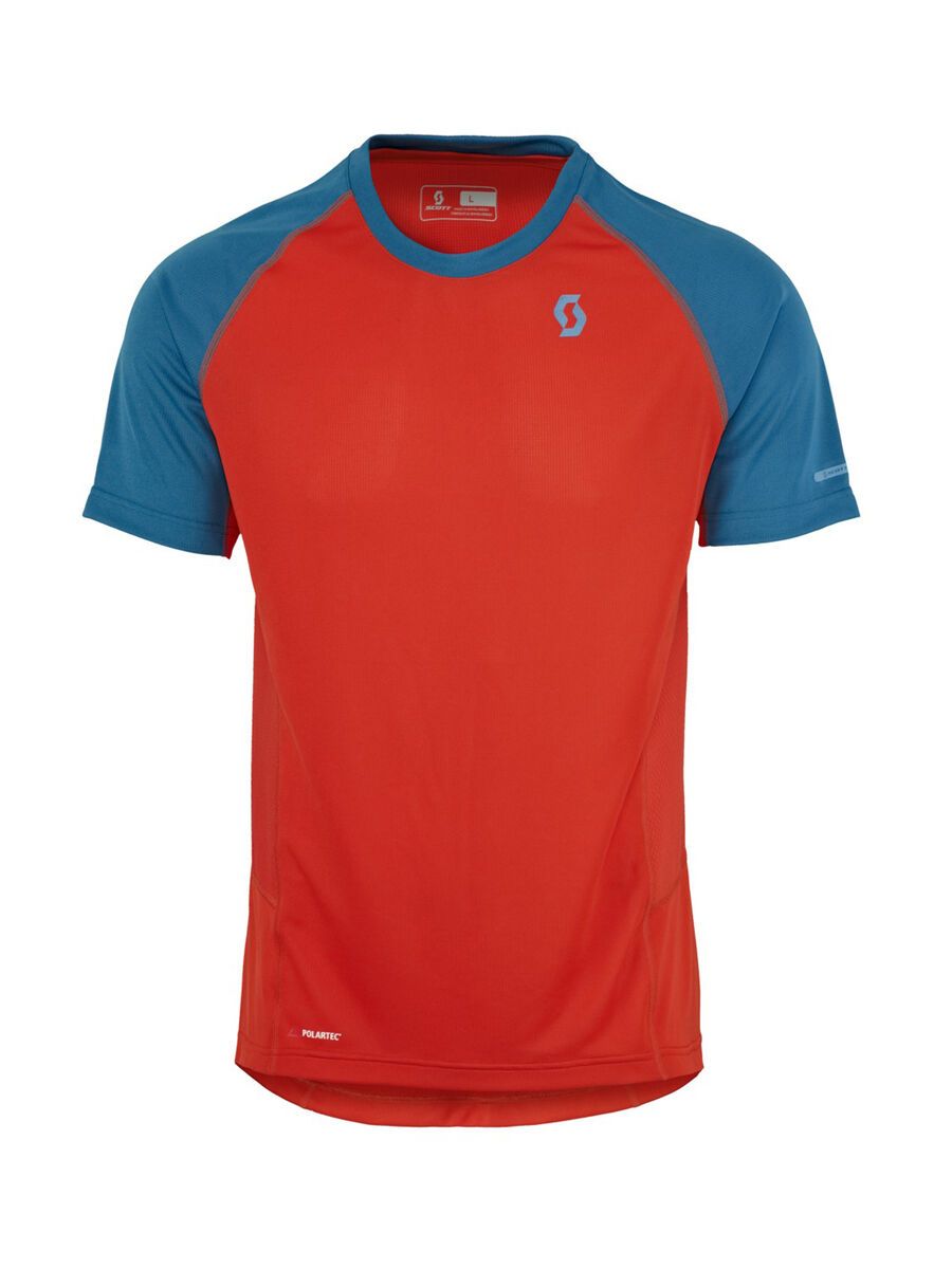 Scott Trail MTN Polar Crew s/sl Shirt, seaport blue/fiery red - Bild 1