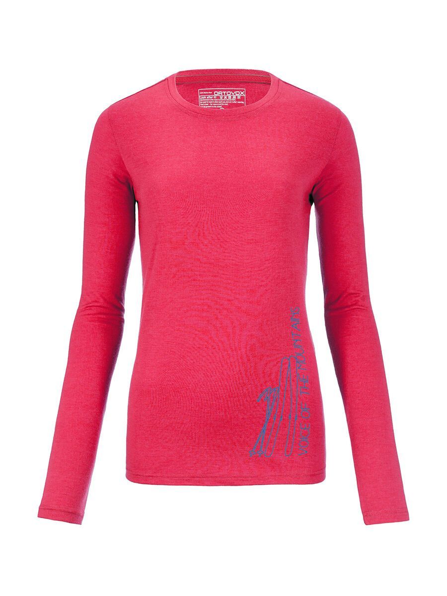 Ortovox Merino 185 Long Sleeve Print, very berry - Bild 1