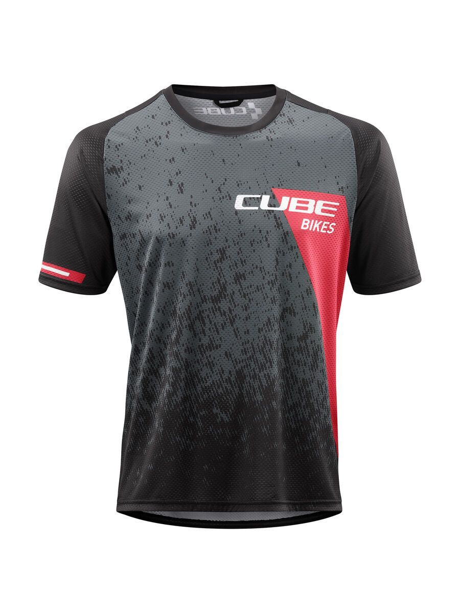 Cube Edge Rundhalstrikot kurzarm, green´n´red - Bild 1