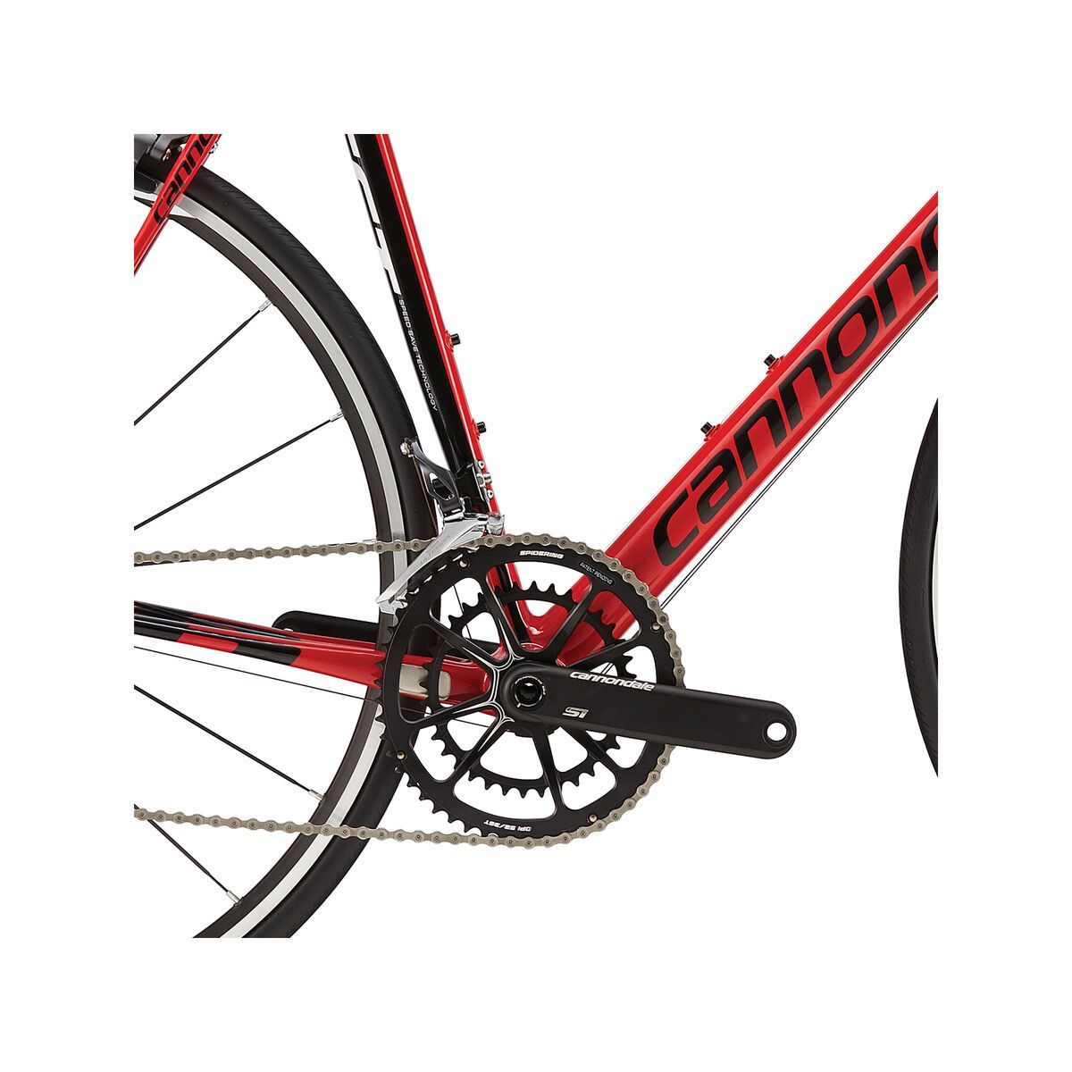 Cannondale SuperSix Evo Ultegra 3, race red w/ jet black and magnesium white, gloss - Bild 4