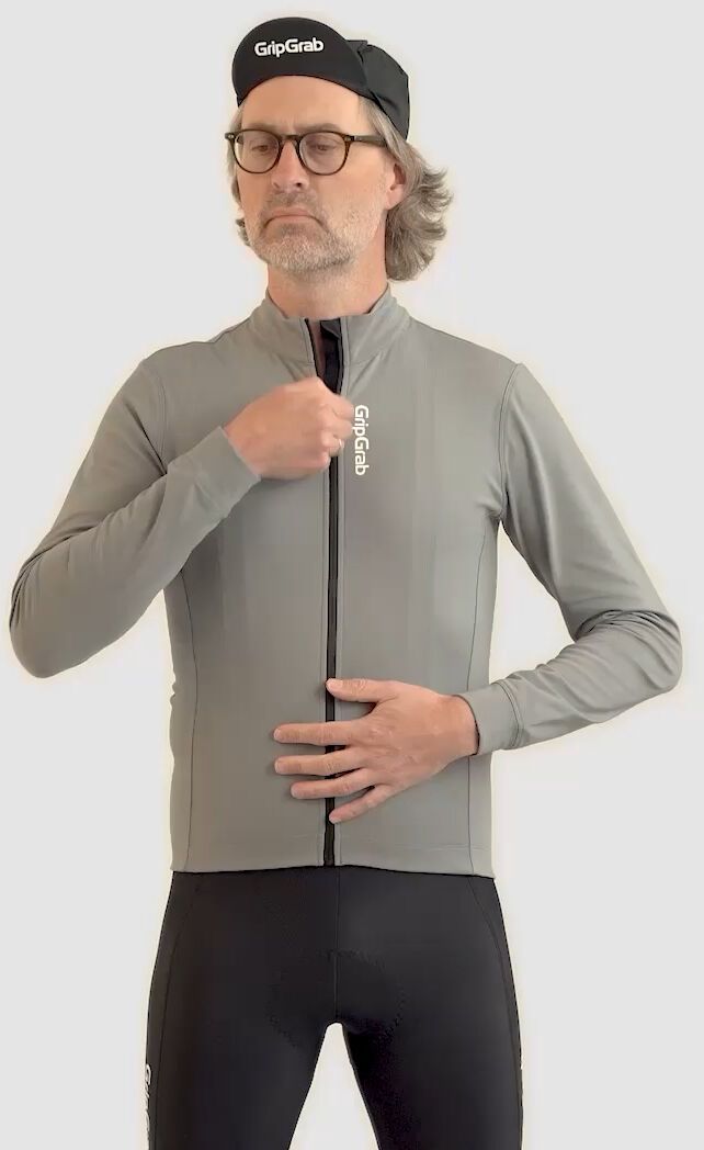 GripGrab RIDE Thermal Long Sleeve Jersey, grey - Video 12