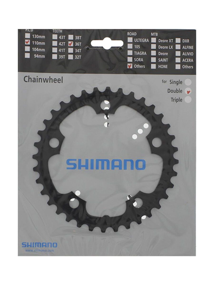 Shimano Kettenblätter Road FC-CX50 - 2x10, schwarz - Bild 1
