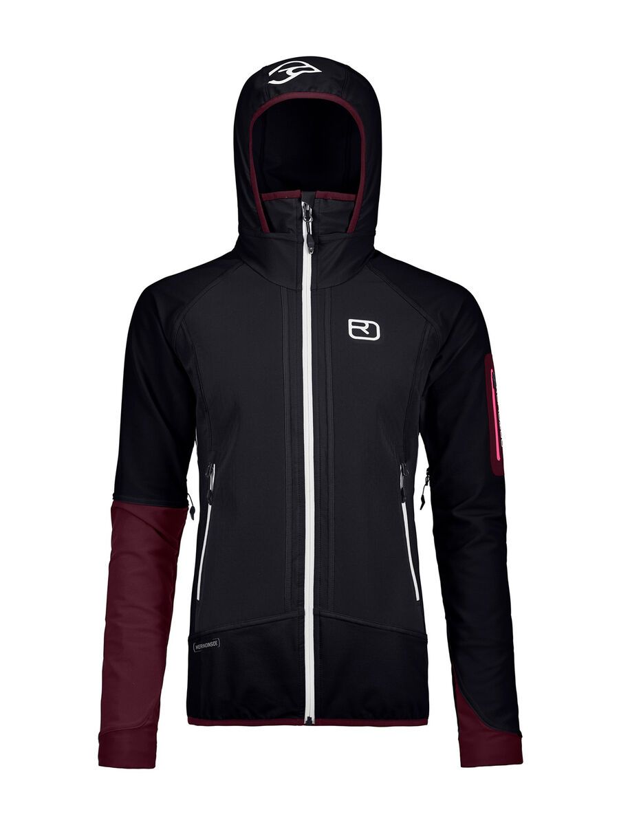 Ortovox Merino Naturtec Light Col Becchei Jacket W, black raven - Bild 1