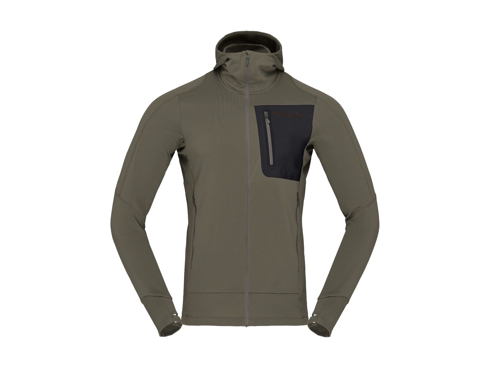 Norrona falketind Power Grid Zip Hood M's, beluga - Bild 1