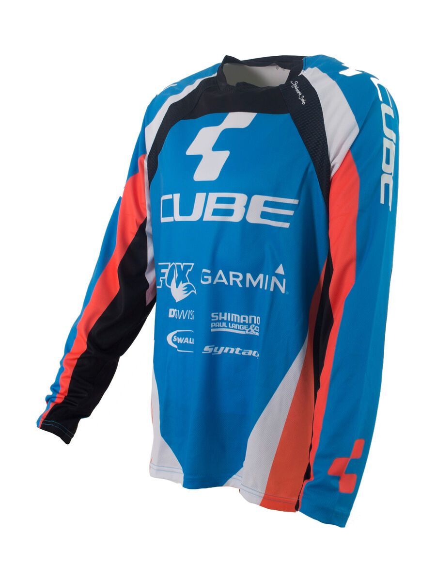 Cube Action Team Rundhalstrikot Signature langarm, blue´n´white´n´black - Bild 1