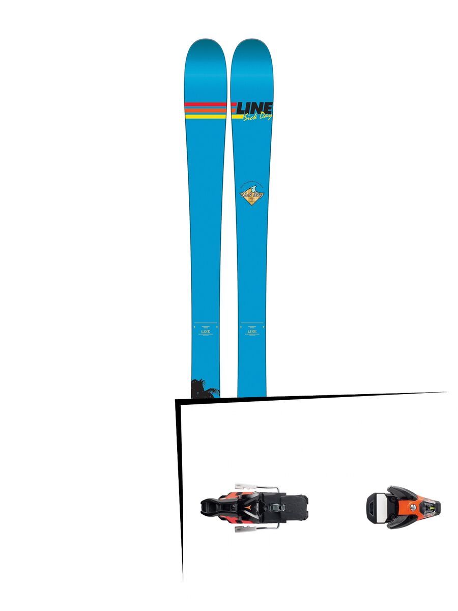 Set: Line Sick Day Shorty 2017 + Salomon STH2 WTR 16 100 mm, black/orange - Skiset - Bild 1