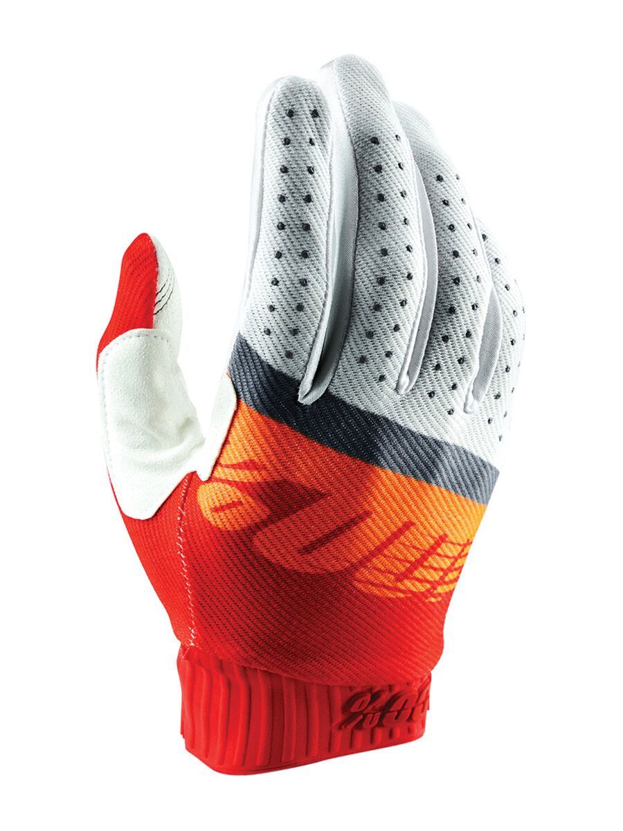 100% Ridefit Glove, red/fluo orange/slate blue - Bild 1
