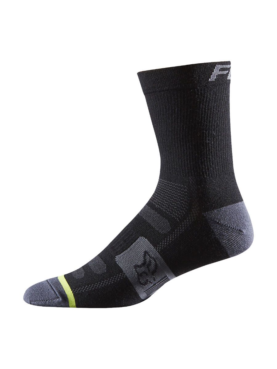 Fox Merino Wool Sock, black - Bild 1