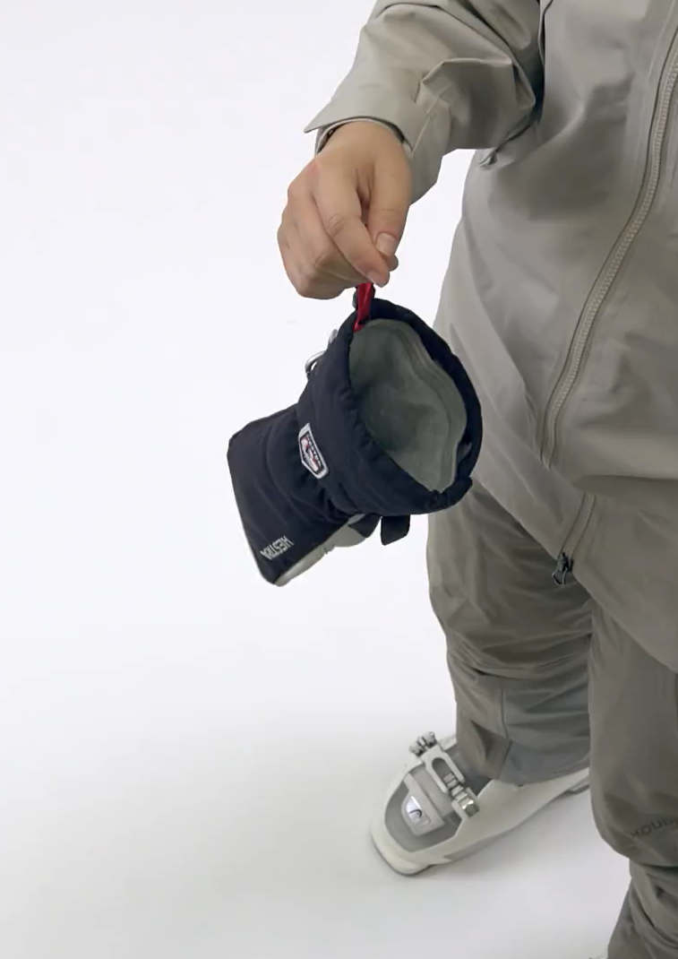 Hestra Army Leather Heli Ski Mitt, navy - Video 8