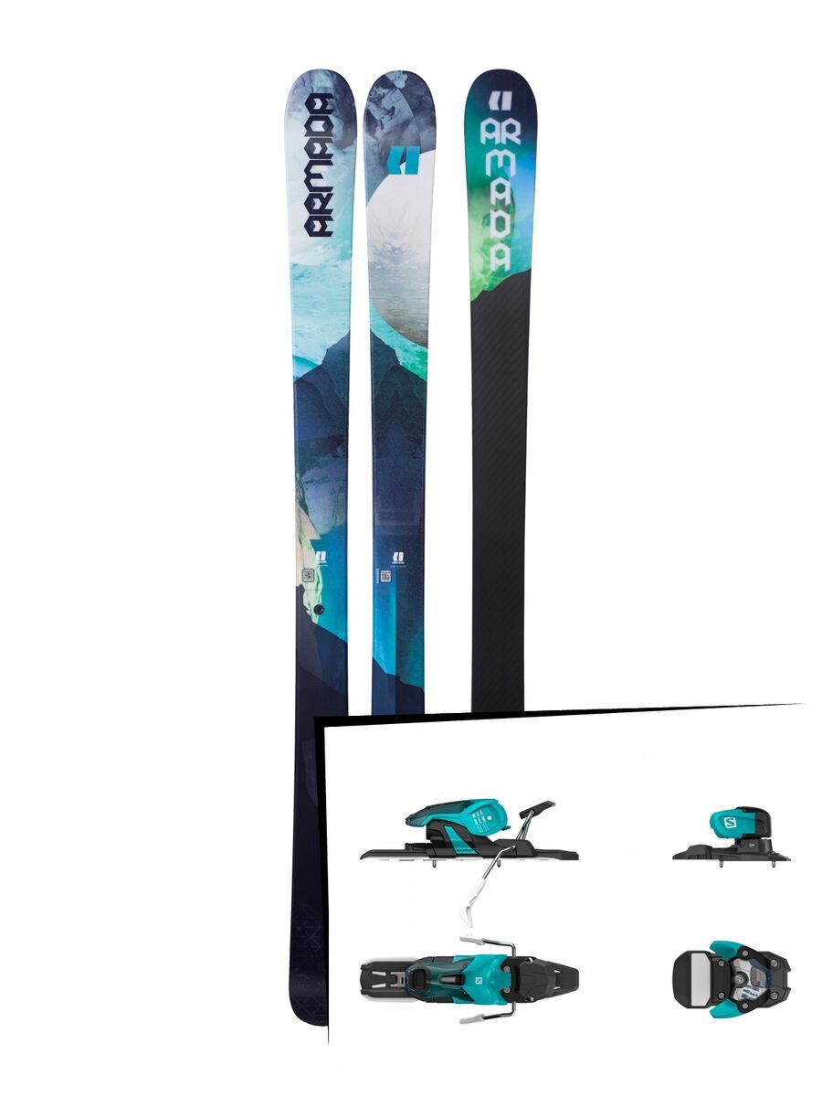 Set: Armada Victa 93 2018 + Salomon Warden 11 turquoise/black - Bild 1