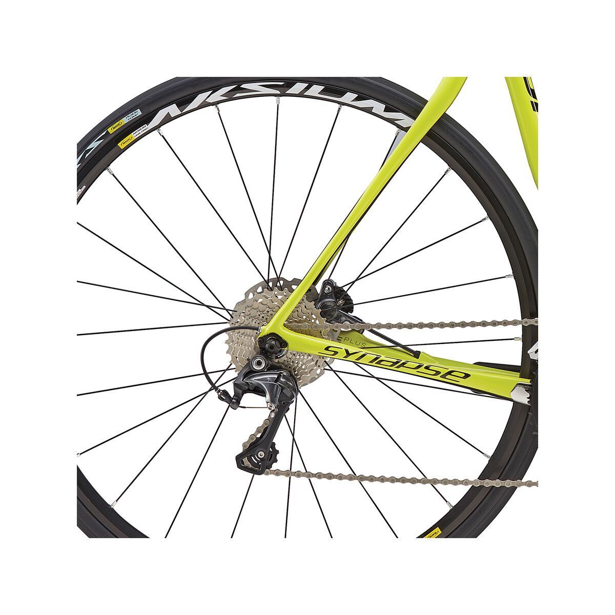 Cannondale Synapse Carbon Disc Ultegra 3, neon spring w/ jet black, gloss - Bild 4