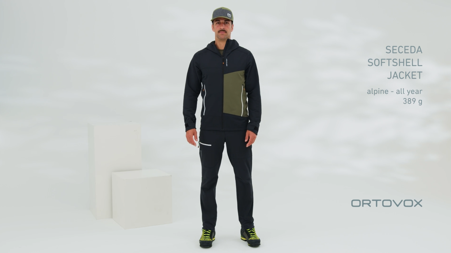 Ortovox Merino Shield Tec Seceda Softshell Jacket M, black raven - Video 9
