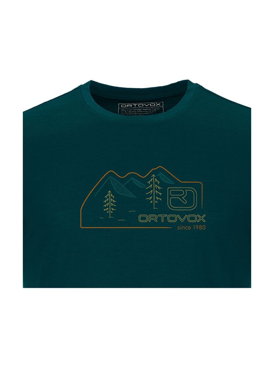 Ortovox 140 Merino Cool Vintage Badge TS M, dark pacific - Bild 2