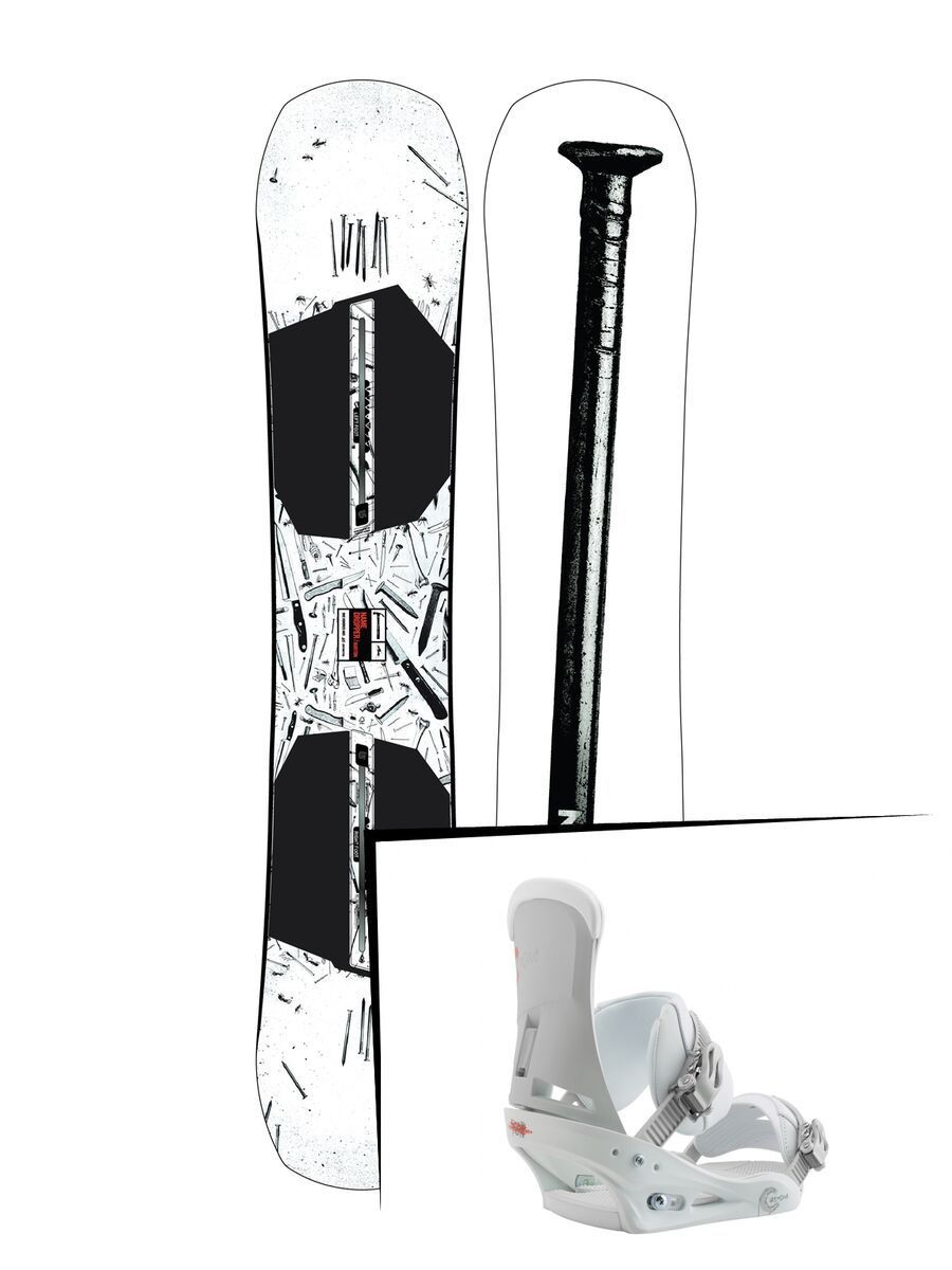 Set: Burton Name Dropper 2019 + Burton Custom white - Bild 1