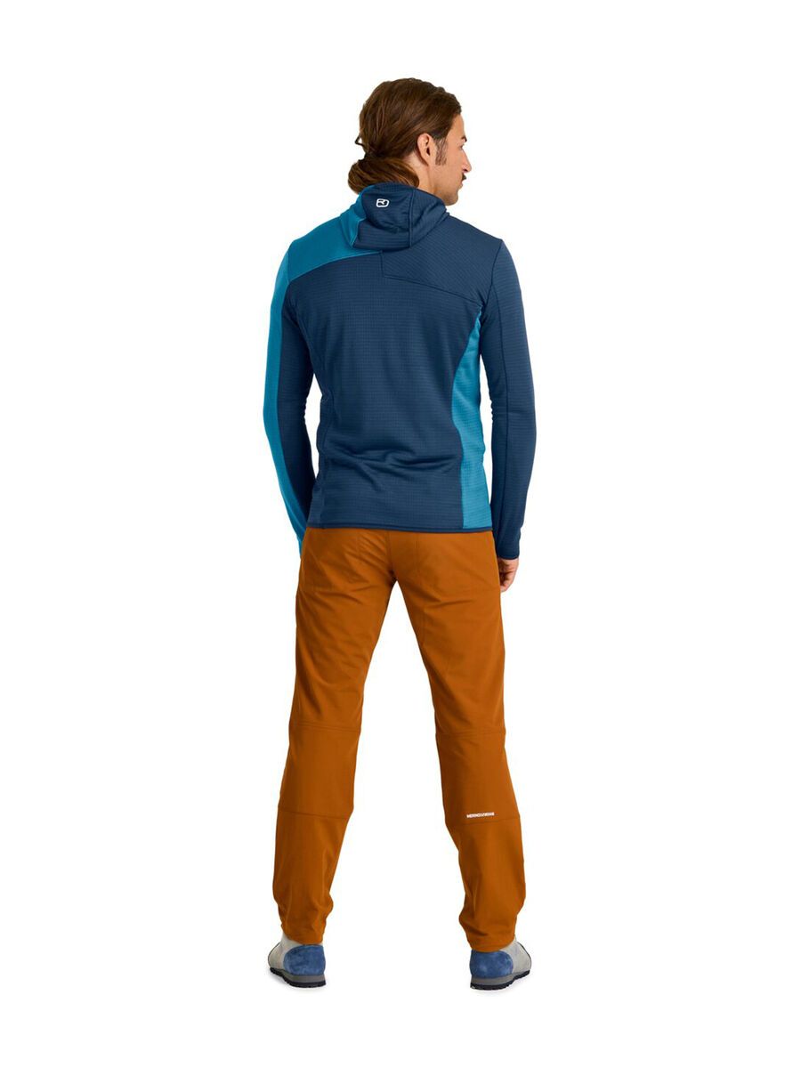 Ortovox Merino Fleece Light Grid ZN Hoody M, deep ocean - Bild 4