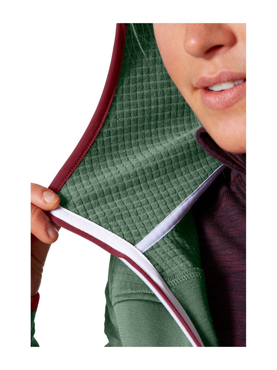 Ortovox Merino Fleece Grid Hoody W, green forest - Bild 3