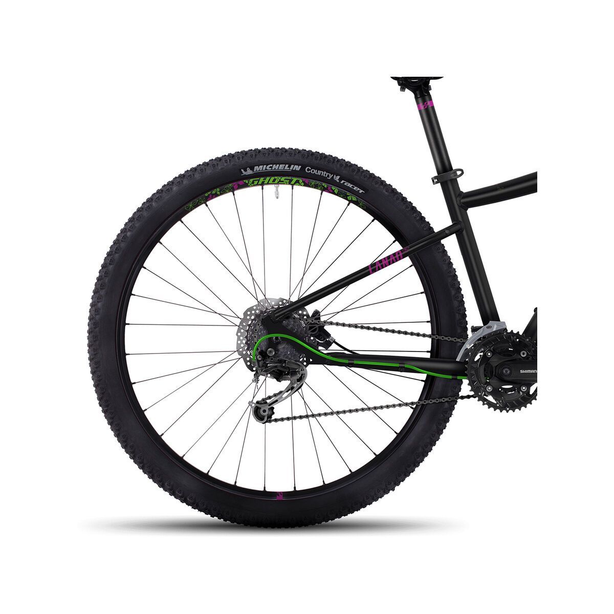 Ghost Lanao 3 AL 29, night black/riot green/fuchsia pink - Bild 4