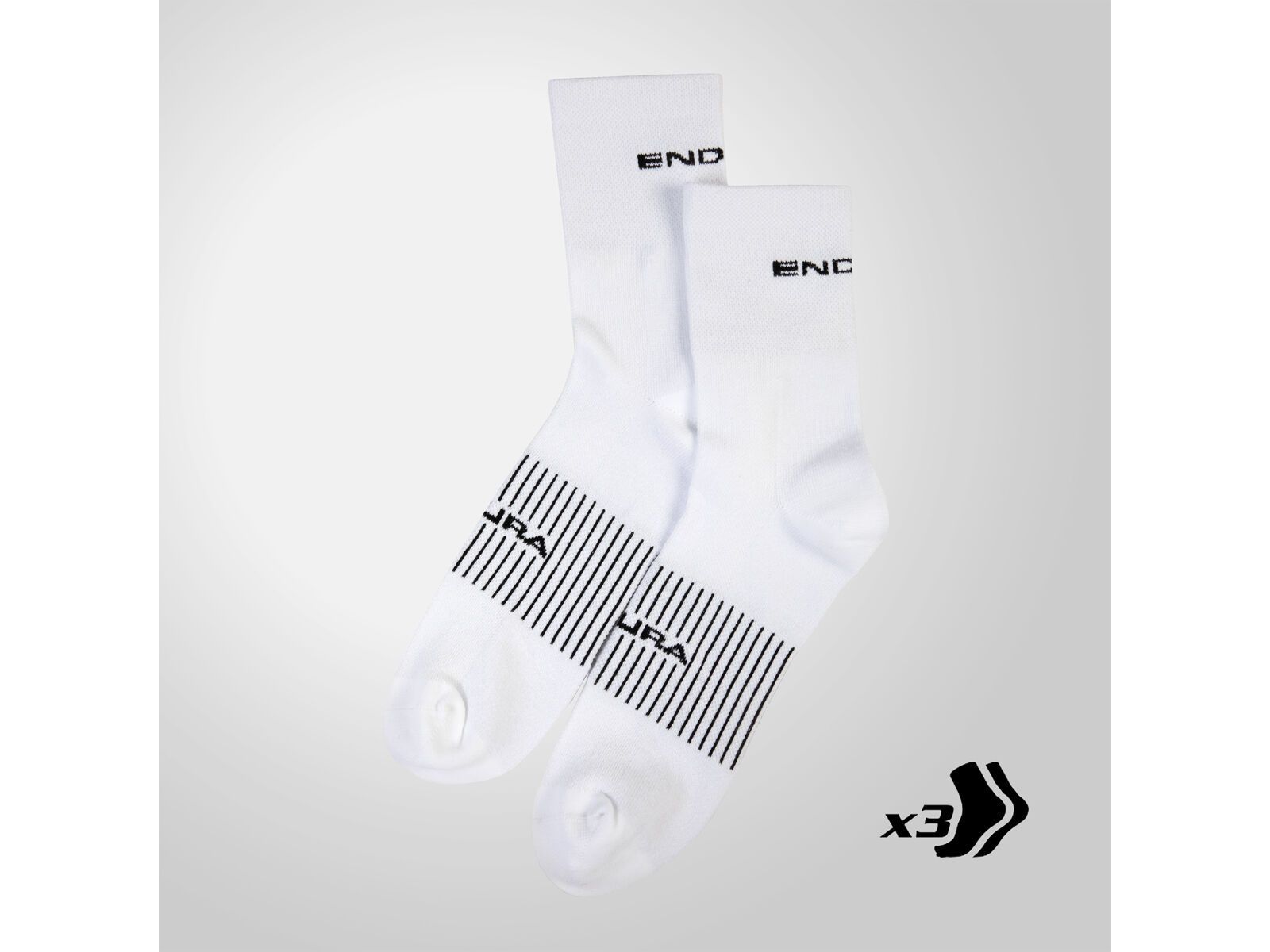 Endura Coolmax Race-Socke (Dreierpack), white - Bild 6