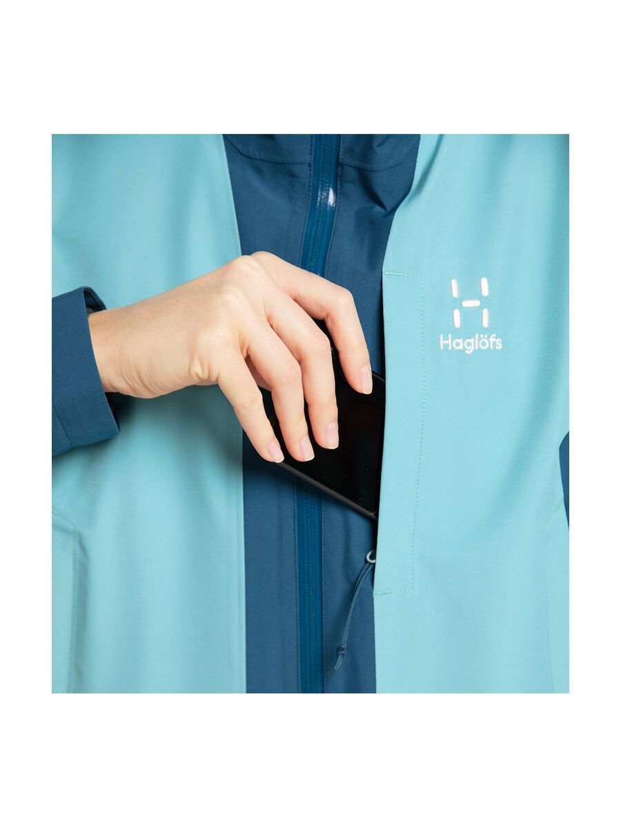 Haglöfs Lumi Jacket Women, dark ocean/frost blue - Bild 8