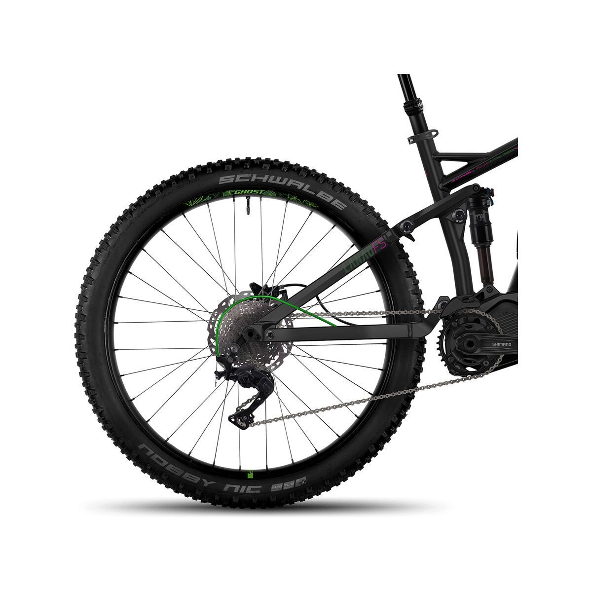 Ghost Hybride Lanao FS 6 AL, night black/riot green/dark fuchsia pink - Bild 4