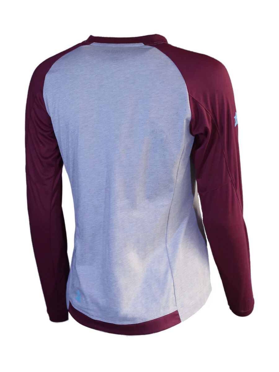 Zimtstern PureFlowz Shirt LS Women’s, glacier grey melange/windsor wine - Bild 2