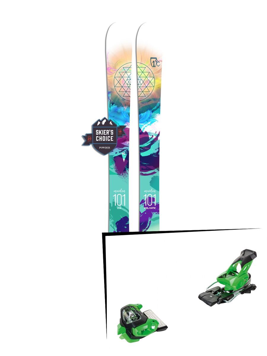 Set: Icelantic Maiden 101 2018 + Tyrolia Attack² 16 GW green - Bild 1