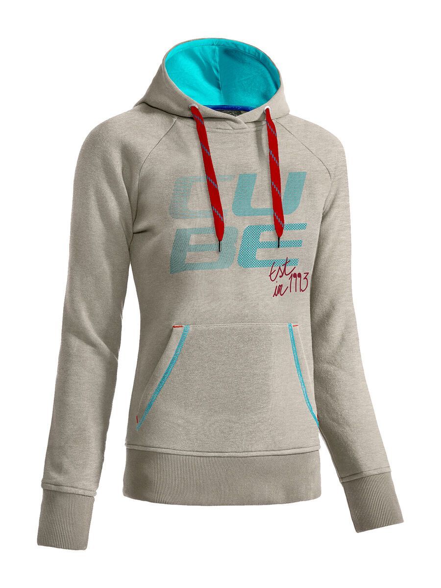 Cube WLS Hoody Cube, creme melange´n´blue - Bild 1