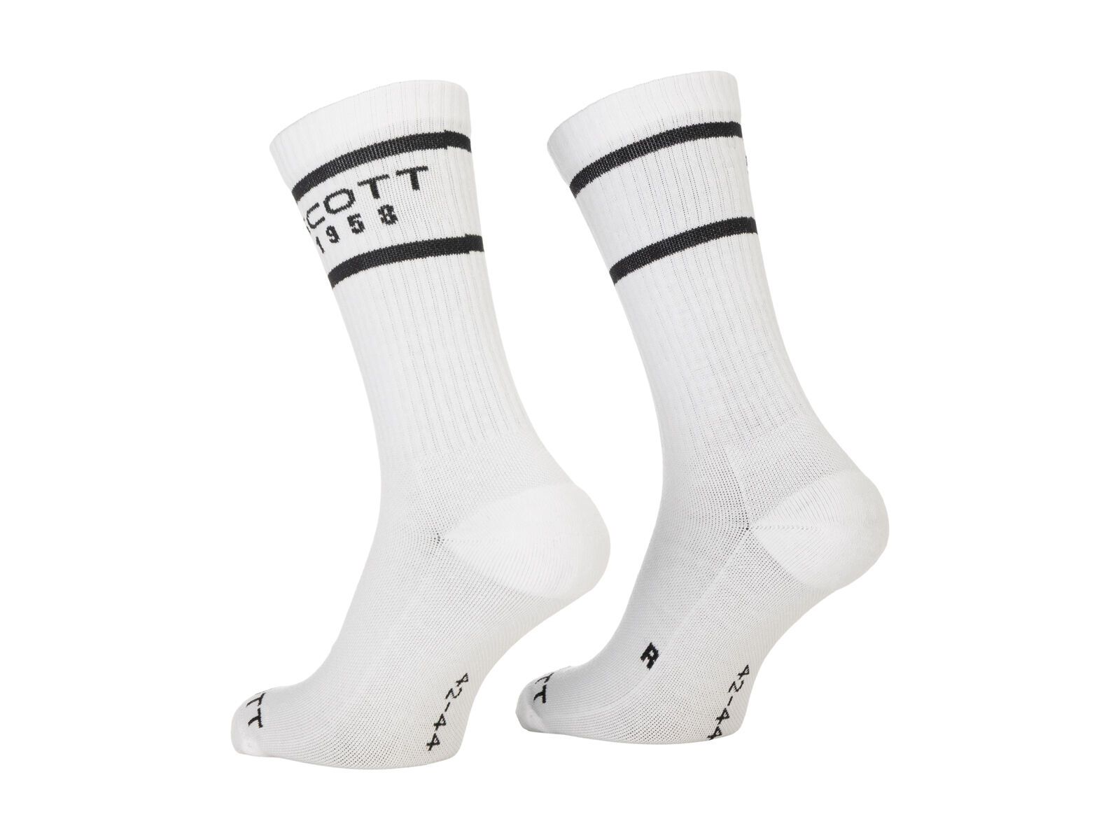 Scott Retro Casual Crew Sock, white/black - Bild 2
