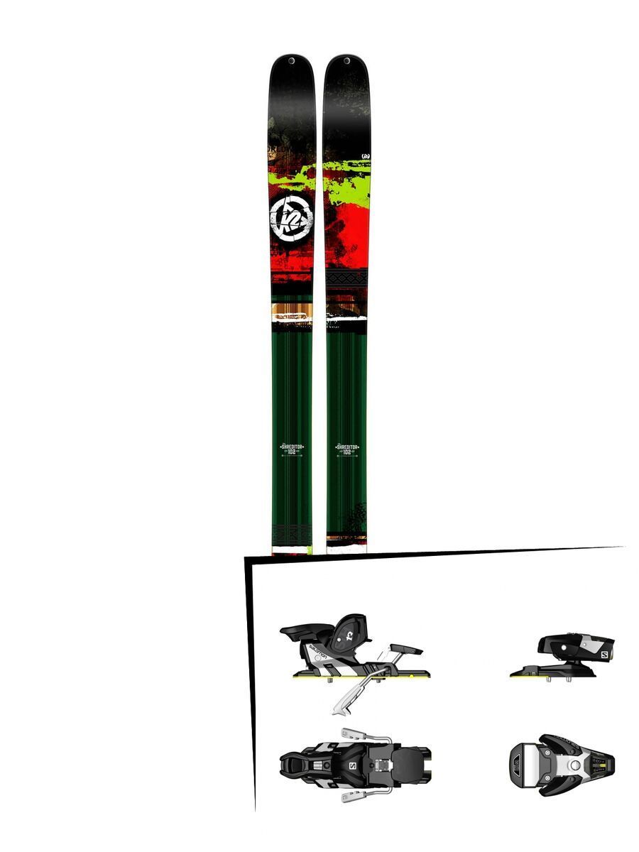 K2 SKI Set: Shreditor 102 2015 + Salomon STH2 WTR 13 - Bild 1
