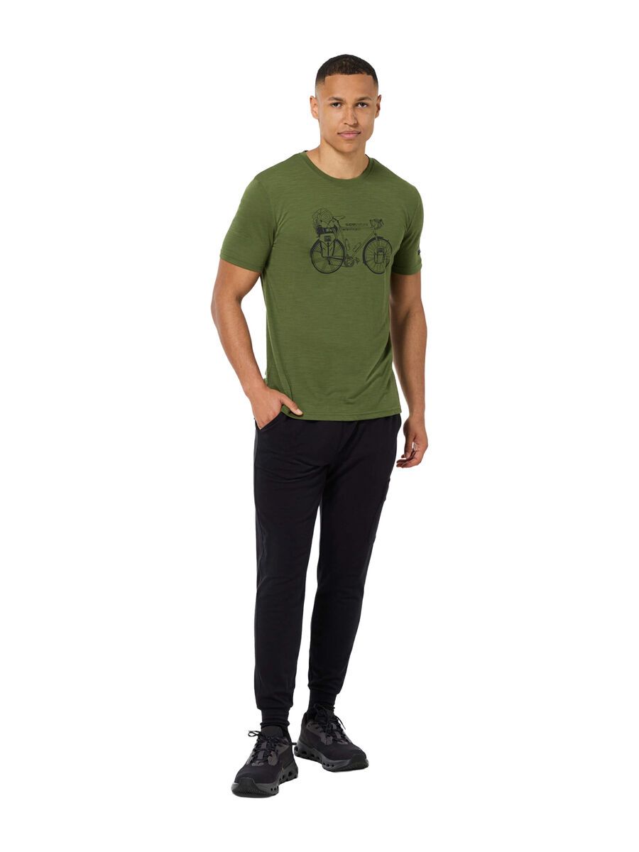 super.natural Wander Wheel Tee Herren, chive/jet black - Bild 3