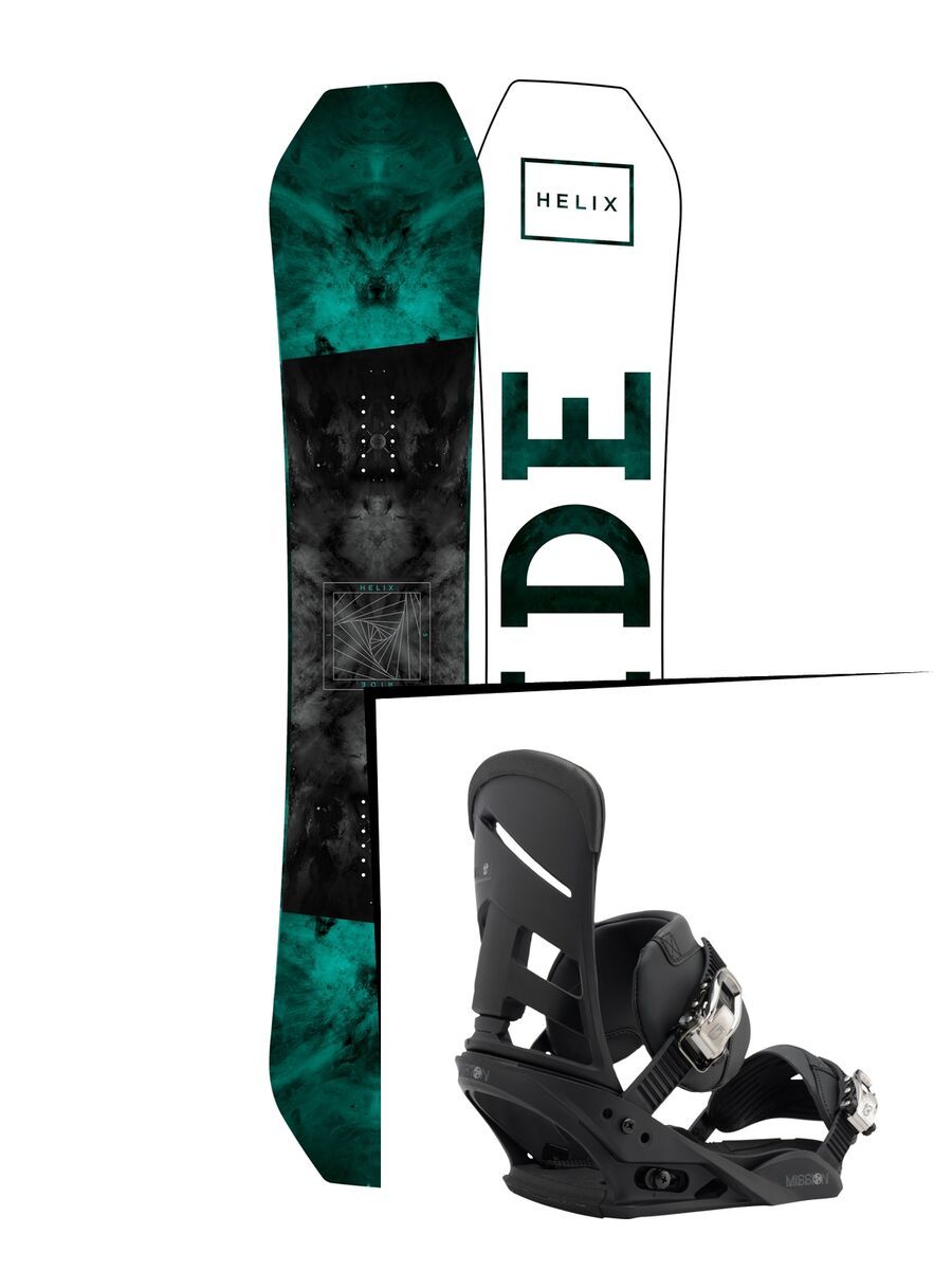 Set: Ride Helix 2017 + Burton Mission 2017, black - Snowboardset - Bild 1