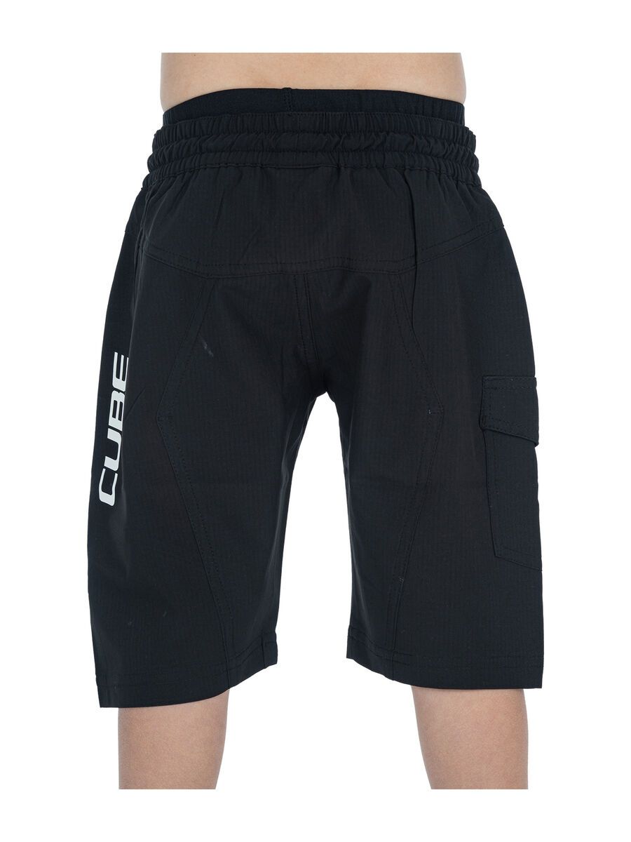 Cube Teamline Baggy Shorts Rookie inkl. Innenhose, black´n´white - Bild 3