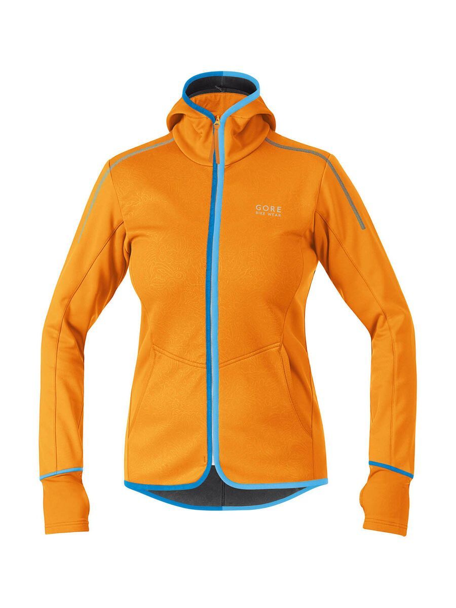Gore Bike Wear Countdown Windstopper Soft Shell Lady Hoody, vibrant orange/waterfall - Bild 1