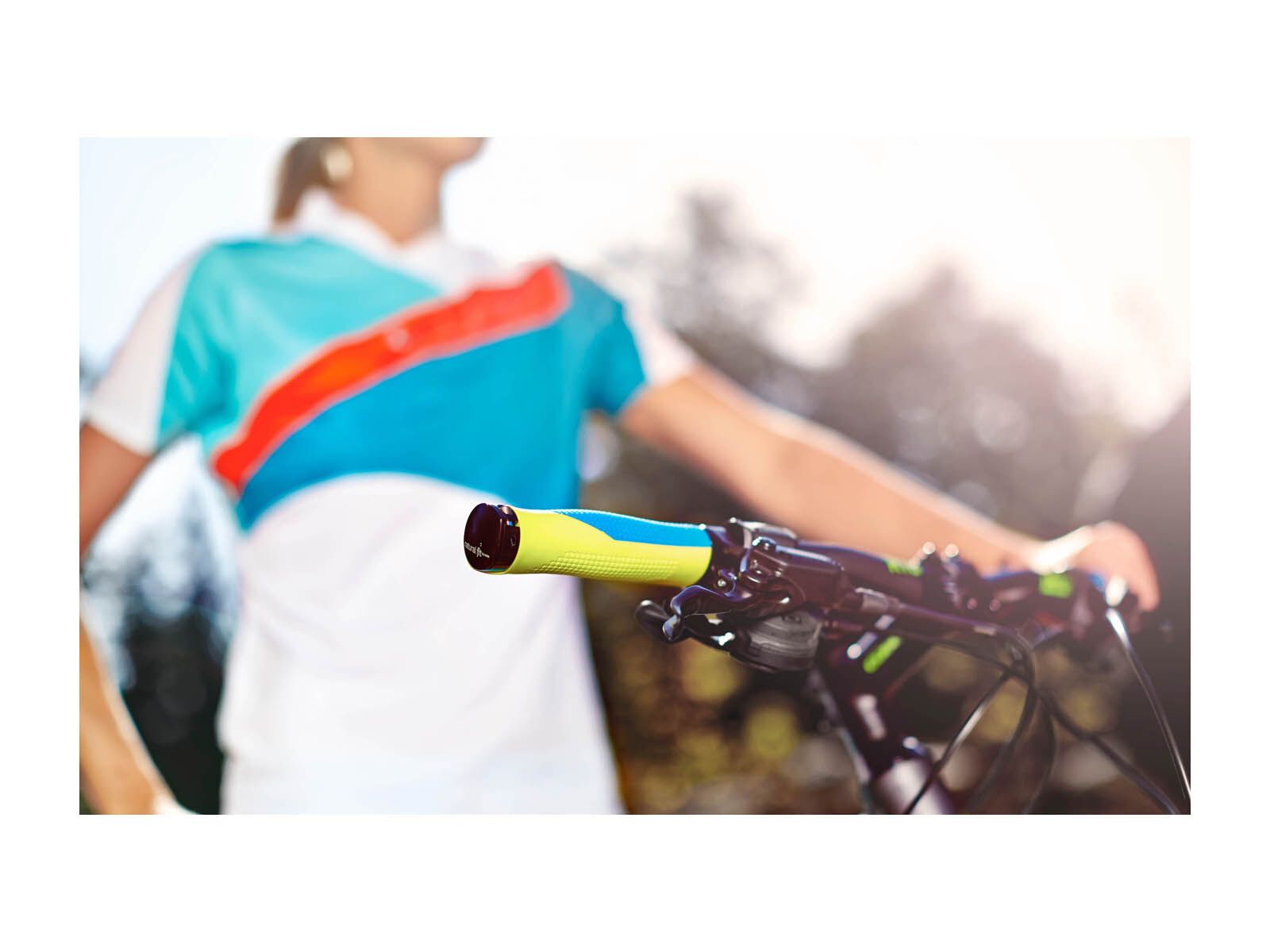 Cube Natural Fit Race Griffe, lime/blau - Bild 3