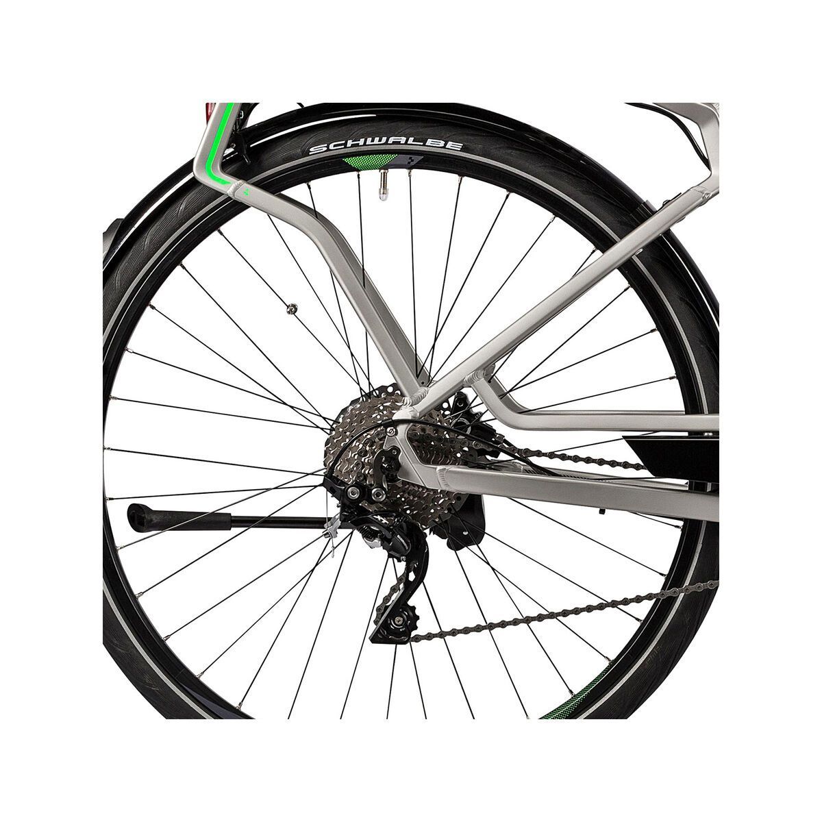 Cube Touring Hybrid Pro 400 Trapeze, silver´n´flashgreen - Bild 4