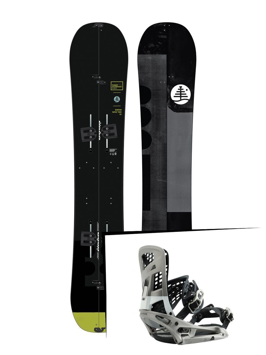 Set: Burton Family Tree Flight Attendant X Split 2019 + Burton Genesis EST super silver - Bild 1