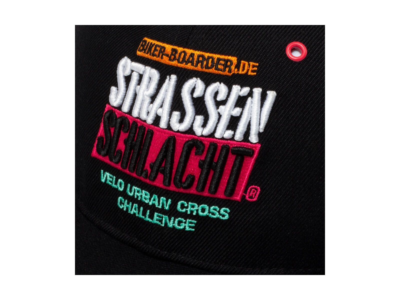 BIKER-BOARDER Strassenschlacht Snapback Cap Logo, schwarz - Bild 5