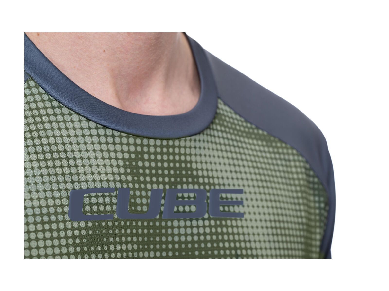 Cube ATX Rundhalstrikot TM langarm, olive´n´grey - Bild 6