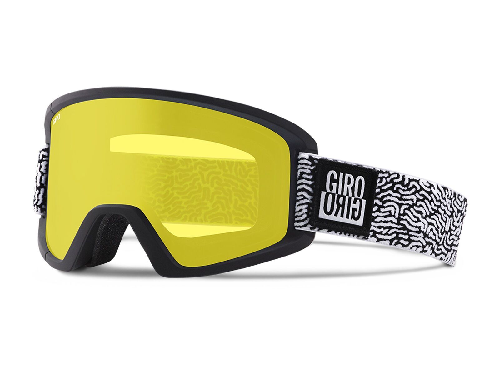 Giro Semi inkl. Wechselscheibe, black/white squiggle, loden yellow/yellow - Bild 4