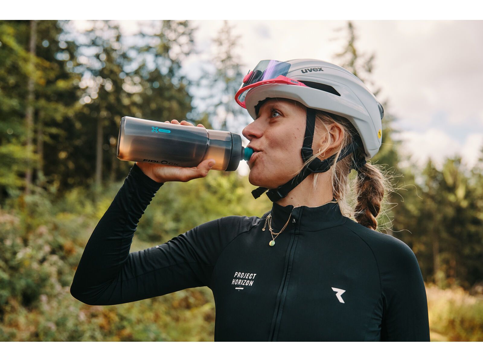 Fidlock Twist Single Bottle 600 Antibacterial, transparent black/light green - Bild 10