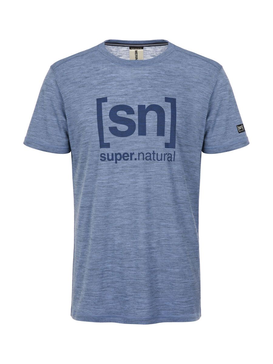 super.natural M Essential I.D. Tee, brunnera blue 3d/print - Bild 1