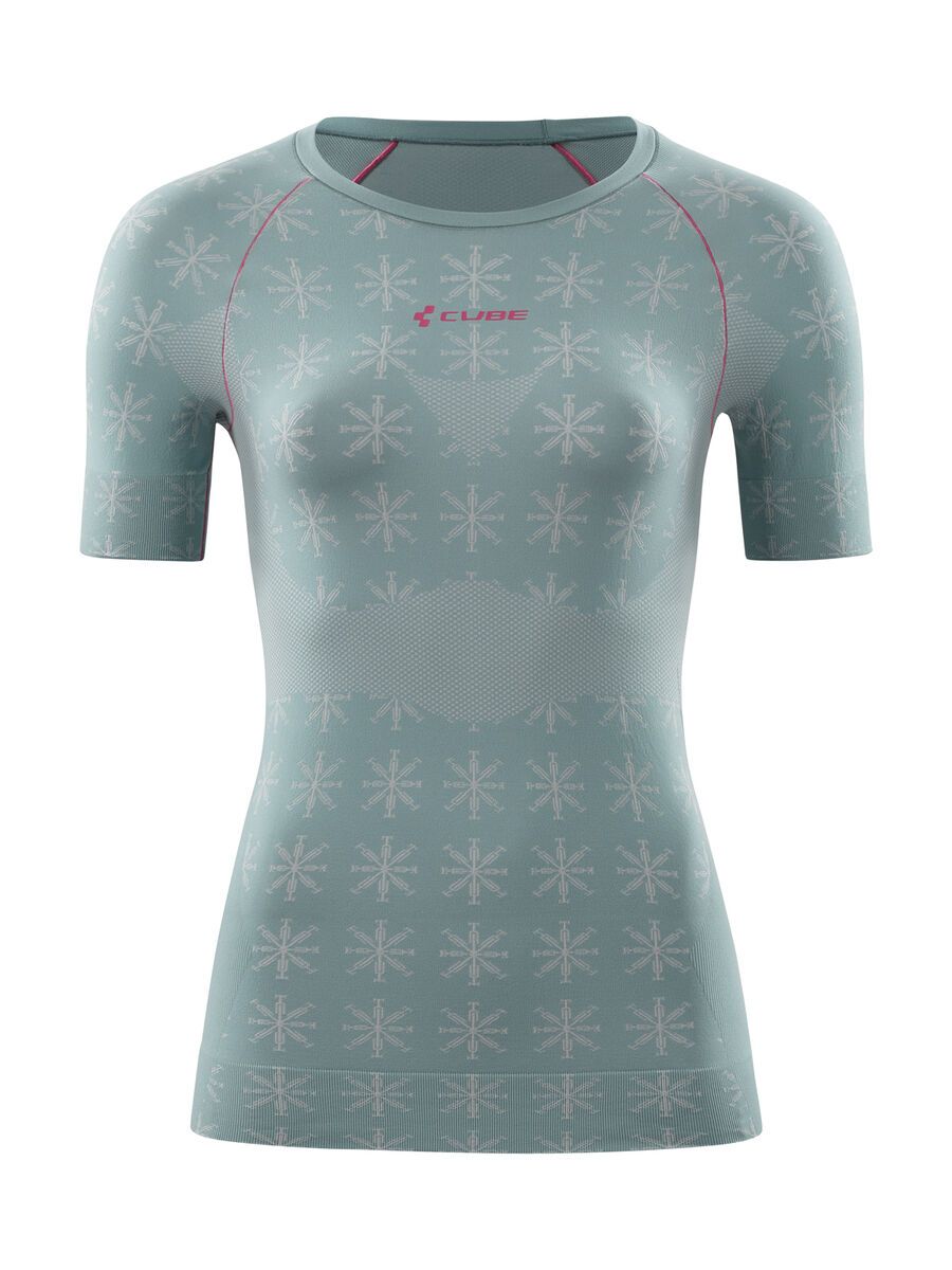Cube WS Funktionsunterhemd Race Be Cool kurzarm, grey´n´pink - Bild 1